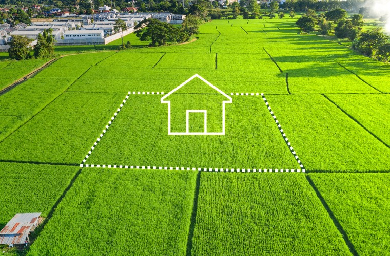 Terreno siendo evaluado para ser urbanizable