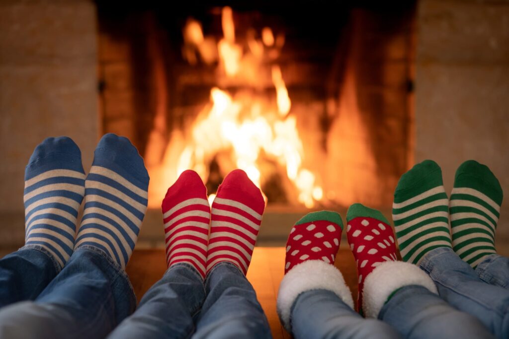 Chimenea en vivienda unifamiliar